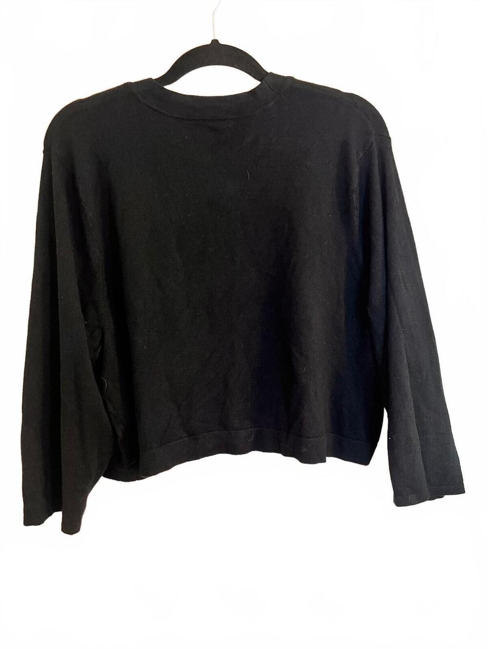 Apt. 9 Women's Black Open Front Cardigan Sweater Size 1X - Picture 2 of 7